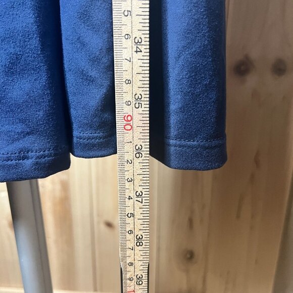 Maternity Mother Bee Medium Navy Blue Faux Wrap Stretch Jersey‎ Midi Dress NWT - Picture 7 of 8